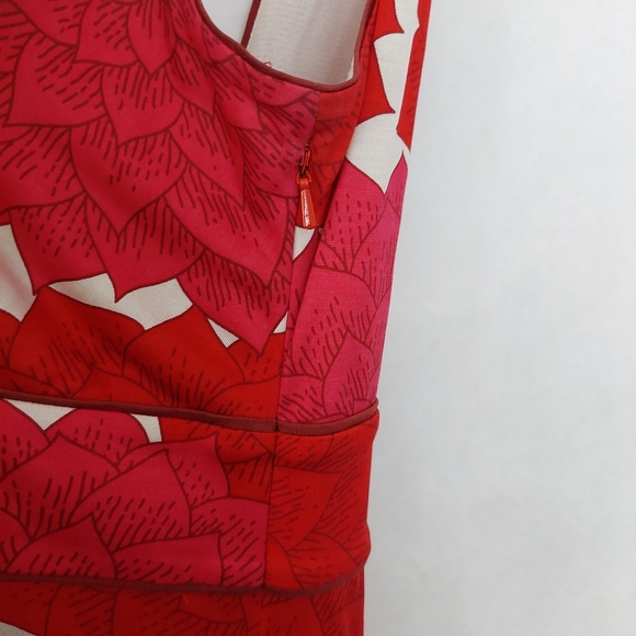 Tory Burch Red and White Floral Dress - Picture 3 of 5